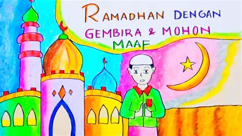 Cara Membuat Poster Menyambut Ramadhan Youtube