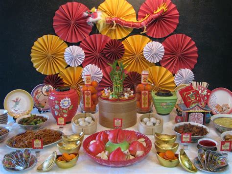 Chinese new year treats table set up Chinese New Year Crafts For Kids