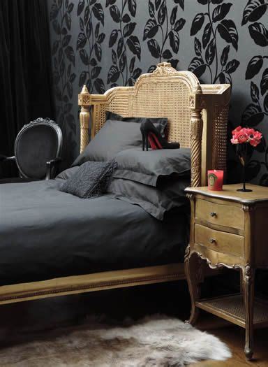 Desire To Inspire Black Wallpaper Bedroom Black Gold Bedroom Dark