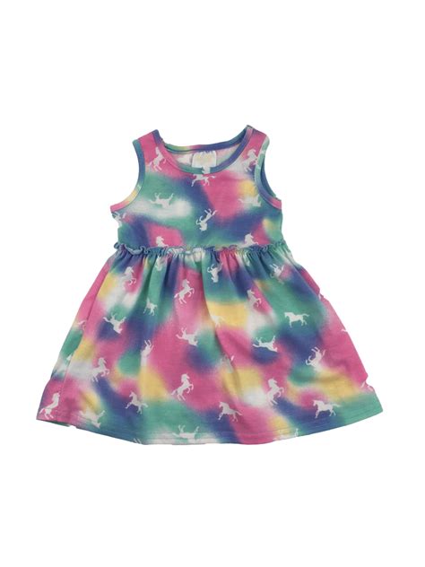 *NEW* 6-12M Rainbow Tie Dye Unicorn Dress - Cuddlesome - Petit Fox