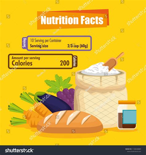 Healthy Food Nutritional Facts Stock Vector Royalty Free 1138048889