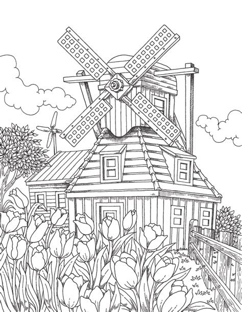 Justice league of america coloring page. Windmill Coloring Pages - Coloring Home