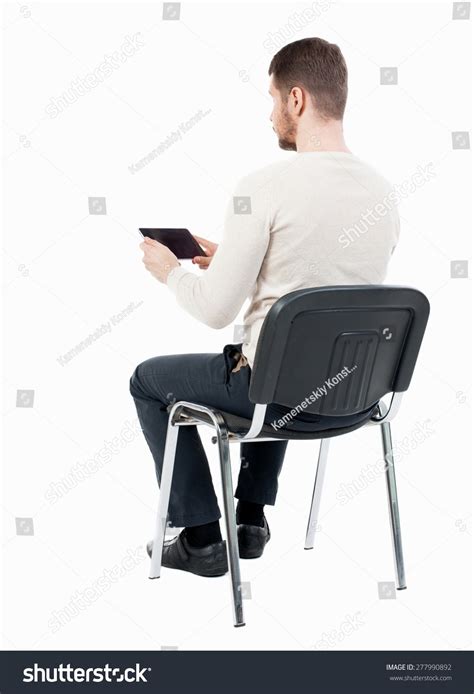 Back View Man Sitting On Chair Stock Photo (Edit Now) 277990892 ...
