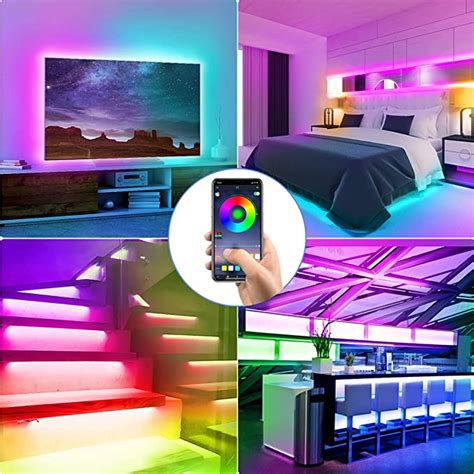 Rgb Led Strip Lights Glime 10m Led Strips With App Controlled And Music