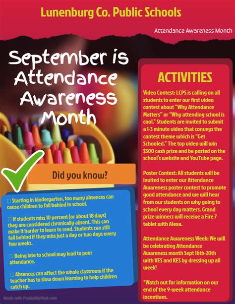 September Is Attendance Awareness Month Lunenburg Middle