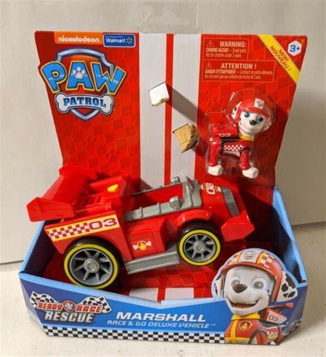 Paw Patrol Ready Race Rescue Marshall Race And Go Deluxe Vehicle With