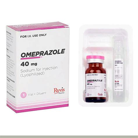 Omeprazole For Injection 40 Mg Vial Ryvis Pharma