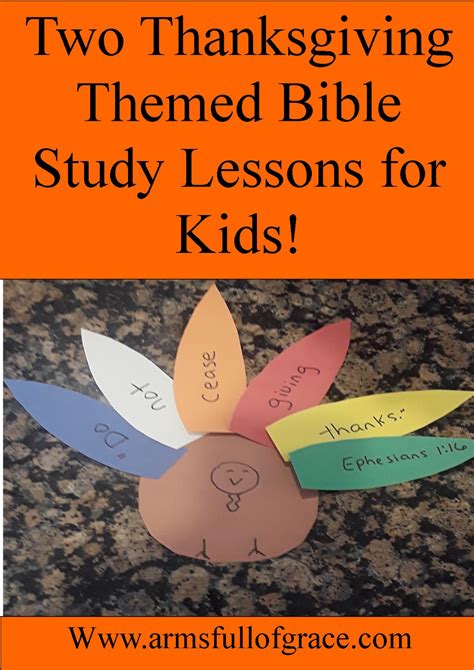 Two Thanksgiving Themed Bible Study Lessons For Kids With Images