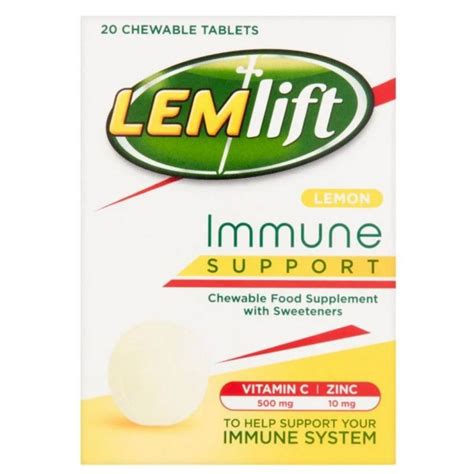 Lemlift Immune Support Chewable Lemon 20 Tablets