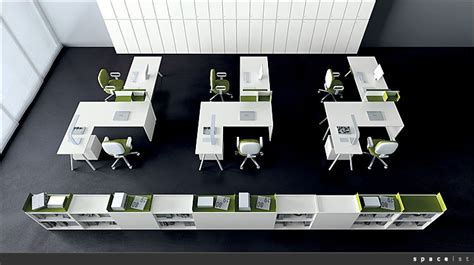 White Office Desk Long White Desks Spaceist London Corporate