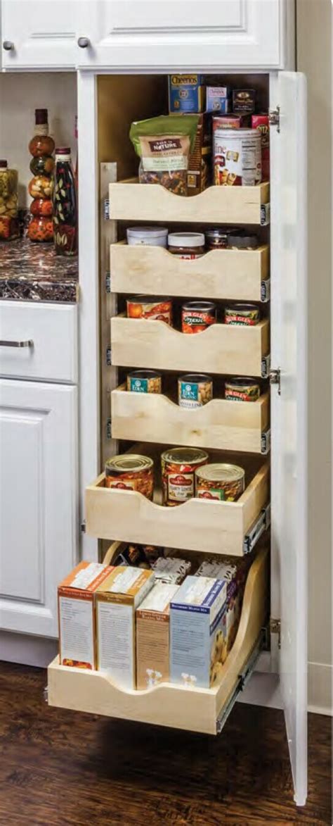 Our range of pantry cabinets can take vast amounts of food and kitchen items and help you make better use of the rest of your kitchen. QuikTRAY Rollout Complete 6 Shelf Pantry Kit