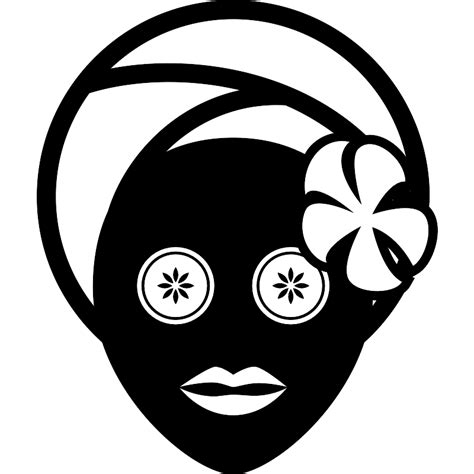 Facial Mask With Flower In Spa Vector Svg Icon Svg Repo