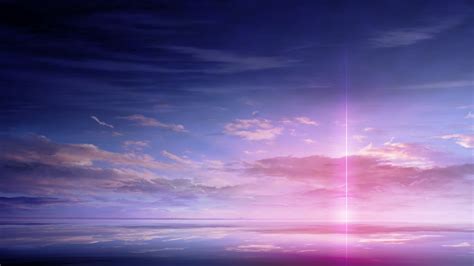 Pink Anime Sky Wallpaper Backiee