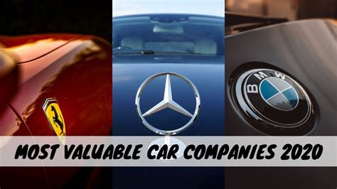 Top 10 Most Valuable Car Companies In The World In 2020