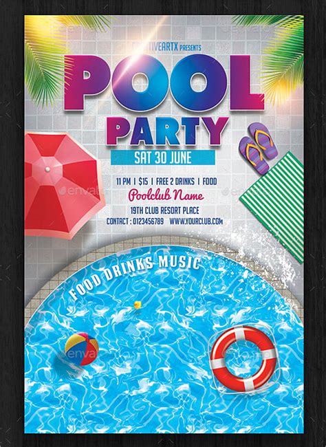 Printable Pool Party Invitations Customize And Print