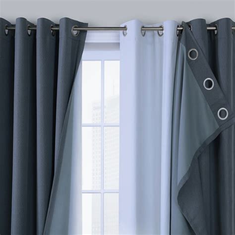 Thermaplus Ultra Liner Blackout Grommet Curtain 50 W X 93 L In