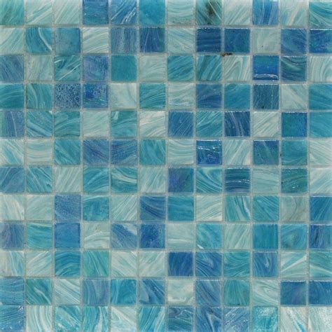 Splashback Tile Aqua Blue Sky Mesh Mounted Squares 11 34 In X 12 In
