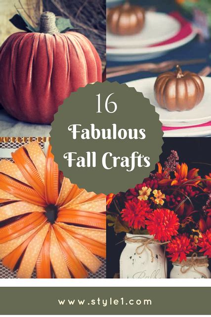 16 Fabulous Do It Yourself Fall Crafts Fall Crafts Fall Crafts Diy