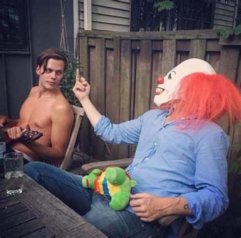 When He Hung Around Shirtless Just Chilling With A Creepy Clown