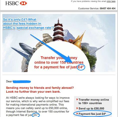 Here Hsbc Is Advertising International Payments For A Flat Fee Of £4
