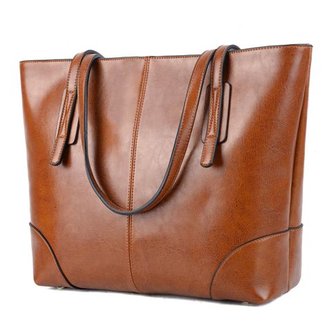 YALUXE Genuine Leather Tote Women S Stylish Travel Shoulder Beach Bags
