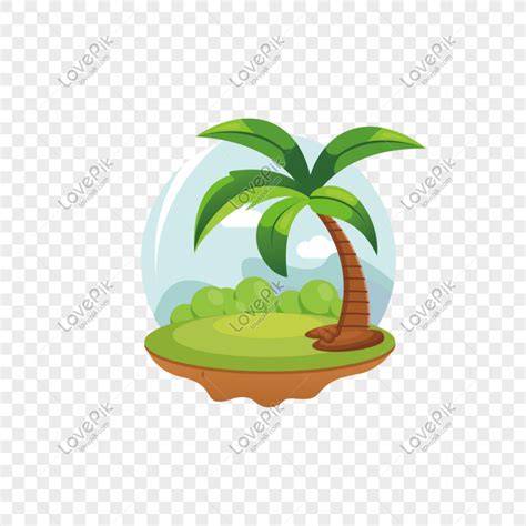 Sanya Cartoon Coconut Tree Vector Png Image And Clipart Image For Free