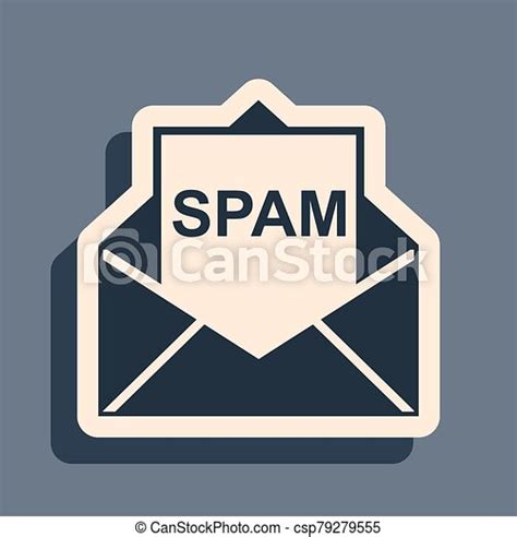 Black Envelope With Spam Icon Isolated On Grey Background Concept Of Virus Piracy Hacking And