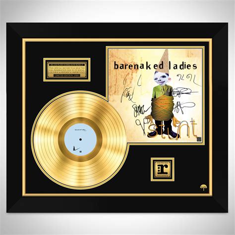 Barenaked Ladies Stunt Gold Lp Limited Signature Edition Custom Frame Rare T