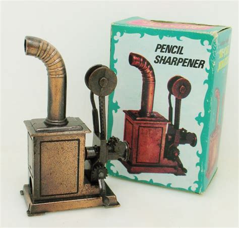 Vtg Pencil Sharpener Miniature Die Cast Metal Antique Steam Engine