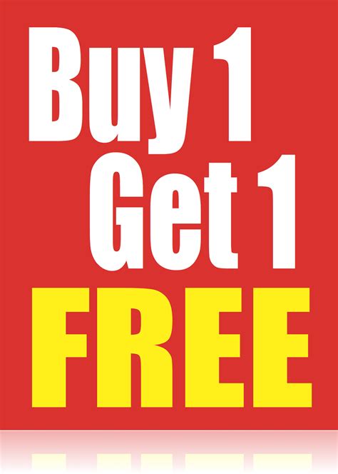 Buy 1 Get 1 Free Standard Poster Floor Stand Savings Signs Value Pack