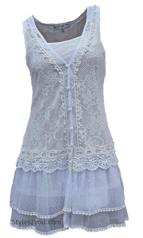 Lady Chantal Vintage Victorian Lace Top Two Pieces In White