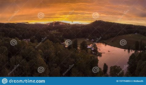 Aerial Panorama Of The Appalachian Mountains Of North Carolina At