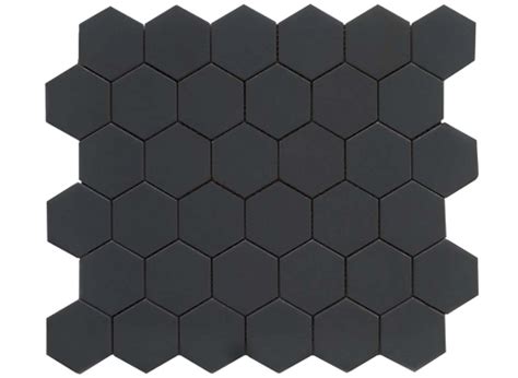 Statements Inc Cc Mosaics Matte Black Hexagon Mosaic 2x2 Contract