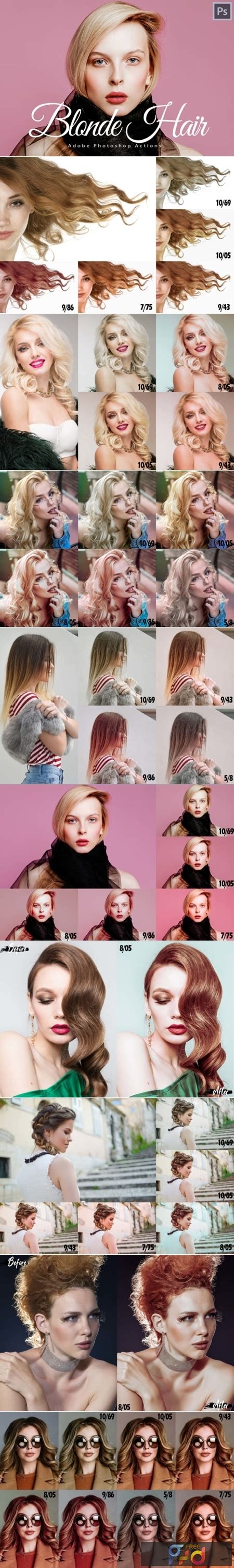 Blonde Hair Photoshop Actions Graphicux