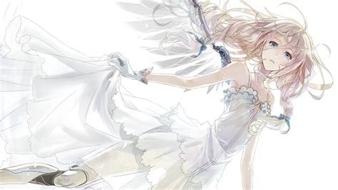 Wallpaper Drawing Illustration Long Hair Anime Girls Wings White