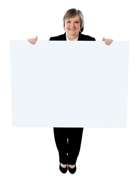 Old Women Holding Banner Png Image Png Play