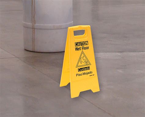 Hillman Group Caution Wet Floor Sign Safety Yellow Safe Cuidado Piso