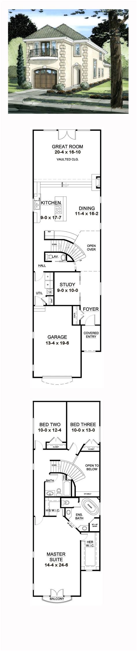 Narrow Lot House Plan Maximizing Space In A Smaller Home House Plans