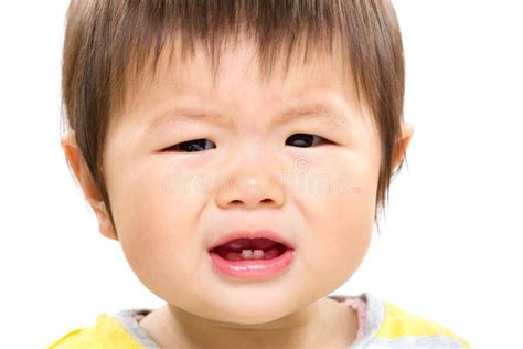 Asian Baby Girl Feeling Angry Stock Image Image Of Asia Isolated