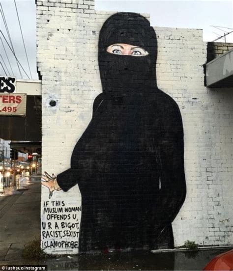 Hillary Clinton Melbourne Mural Covered With Traditional Muslim Niqab