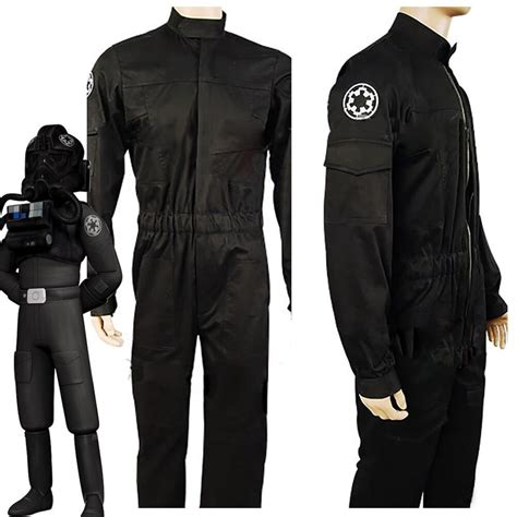 Adult Imperial Tie Fighter Pilot Cosplay Costume Black Etsy