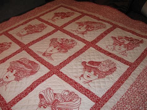 Share all sharing options for: Red Work Ladies done. - Quiltingboard Forums