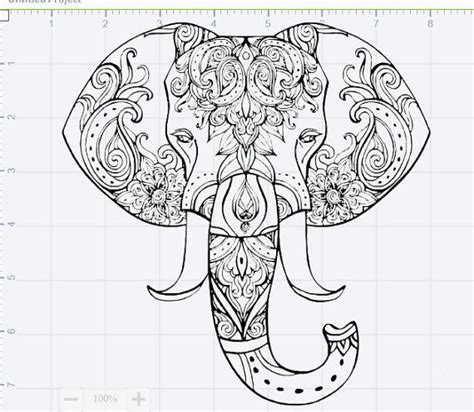 Free Free 104 Mandala Elephant Face Svg SVG PNG EPS DXF File