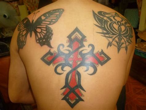 Https://tommynaija.com/tattoo/design Cross And Butterfly Tattoo