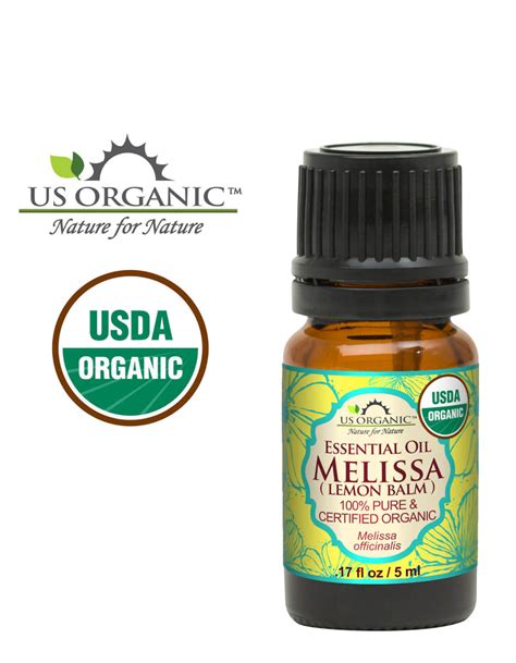 100 Pure Certified Usda Organic Melissa Essential Oil Lemon Balm Us Organic The Usda
