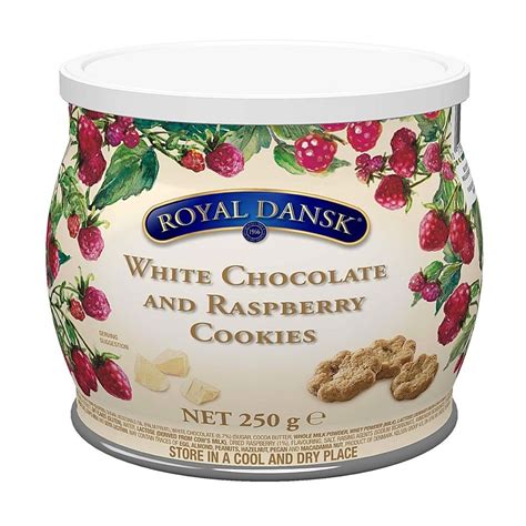 Royal Dansk White Chocolate And Raspberry Cookies G Delice Store