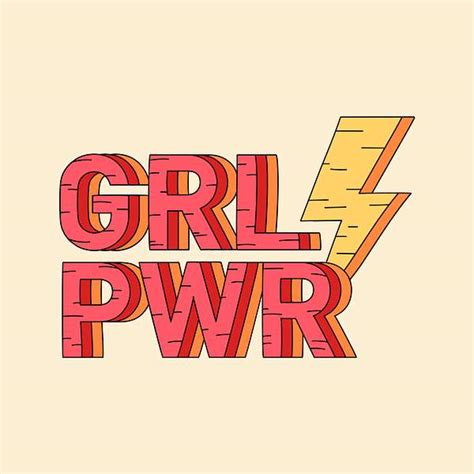 Free Royalty Image About Grl Pwr Girl Power Badge Vector