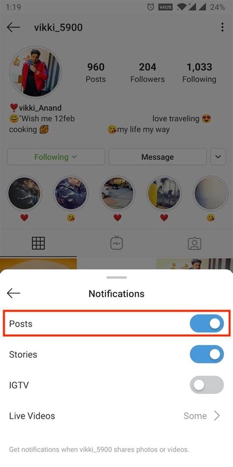 How To Turn On Or Off Post And Story Notifications On Instagram