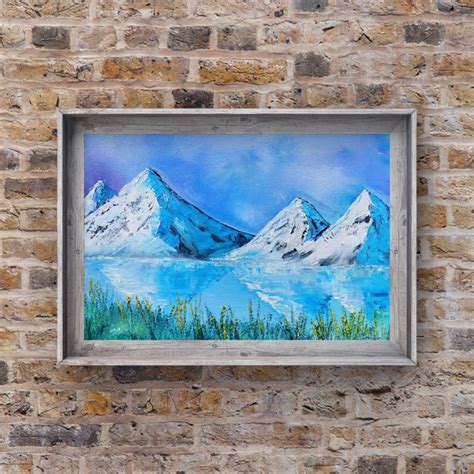 Oil Painting View Of Mountain Oil Painting Mountain Landscape Etsy Uk