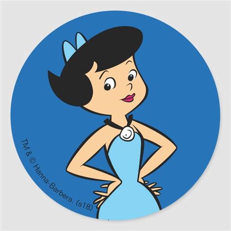 The Flintstones Betty Rubble Classic Round Sticker In 2020 Betty Rubble